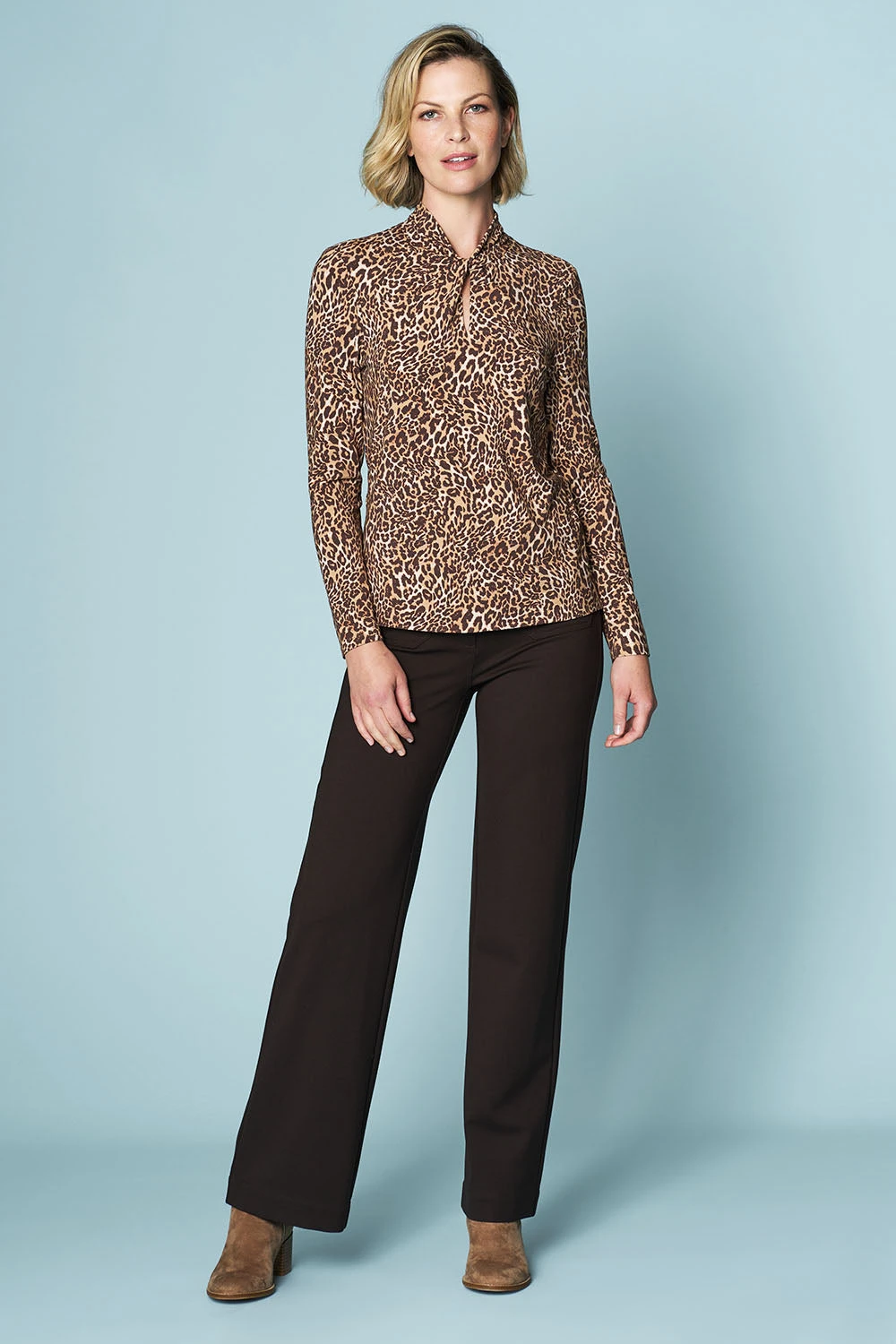 Printed Twist Neck Jersey Top 4 Printed Twist Neck Jersey Top - Image 2