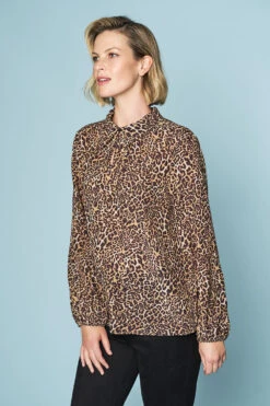 Printed Silk Blouse -Blue Illusion 5B PRINTEDSILKBLOUSE8717edit