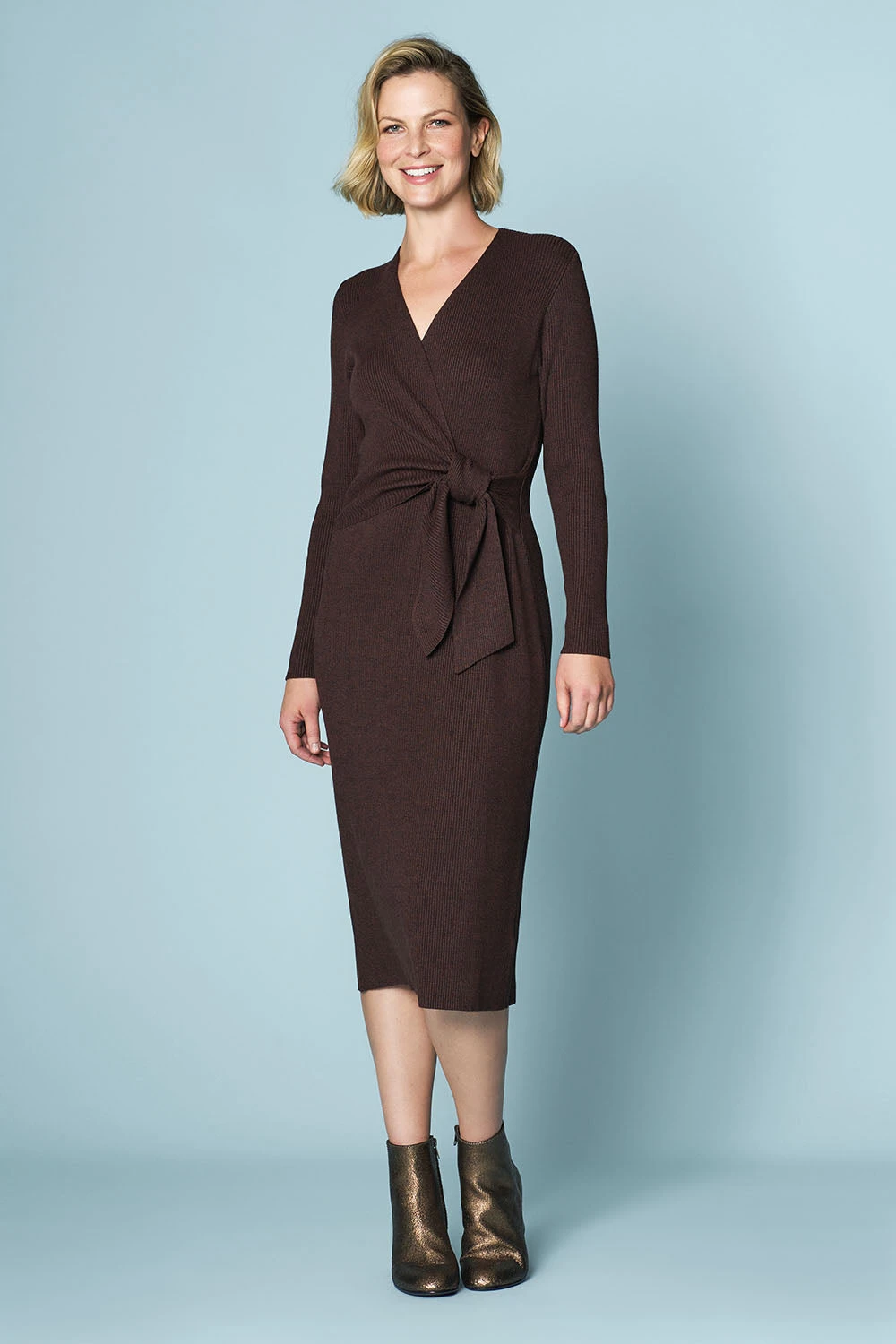 Wrap Detail Knit Dress 4 Wrap Detail Knit Dress - Image 2