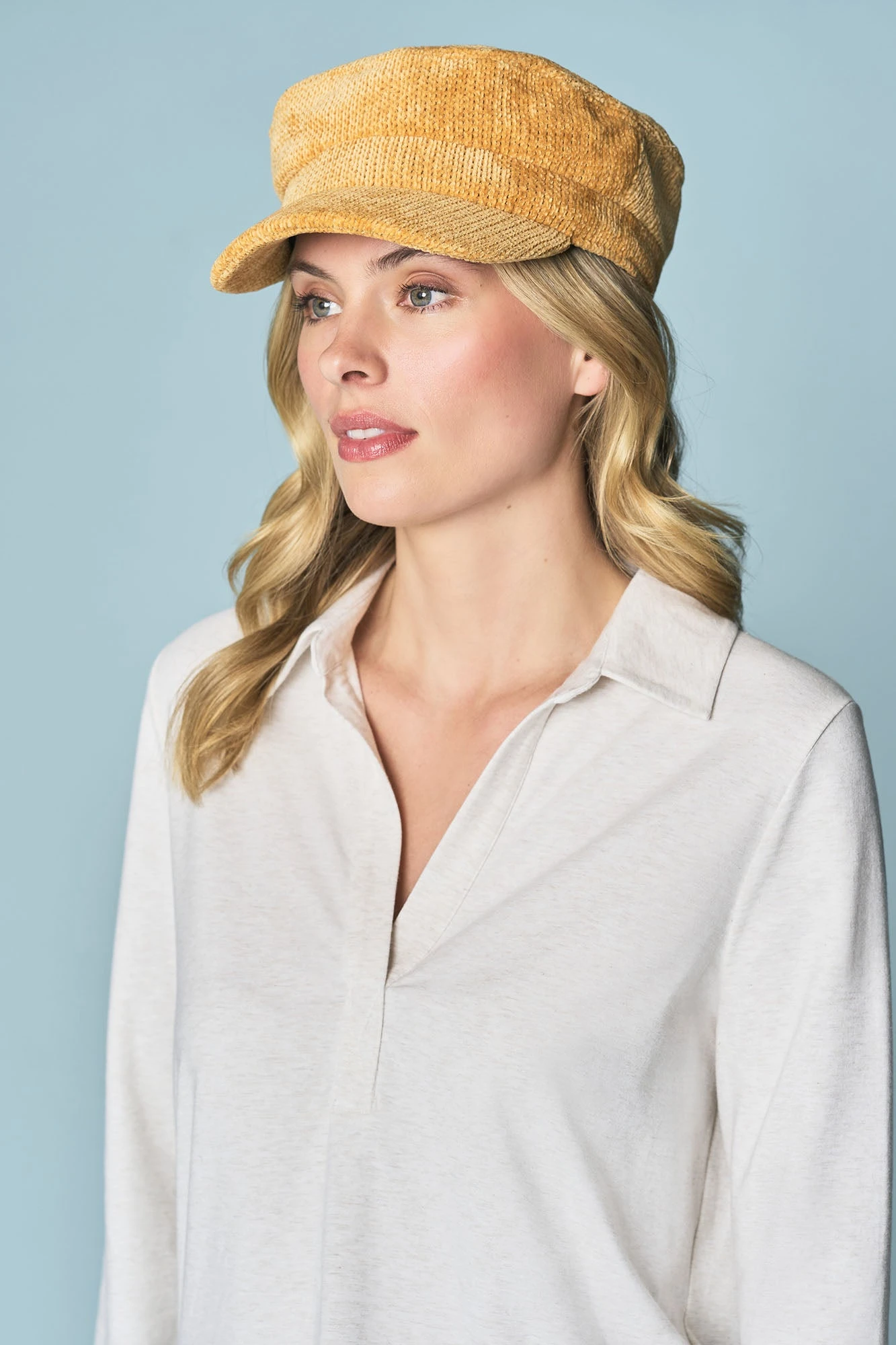 Chenille Baker Boy Cap 4 Chenille Baker Boy Cap - Image 2