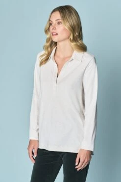 Relaxed Polo T-Shirt -Blue Illusion 5L RELAXEDPOLOTSHIRT7611edit