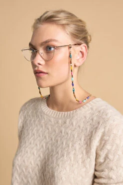 Coloured Beads Glasses Chain 7 Coloured Beads Glasses Chain -Blue Illusion 6A COLOUREDBEADSGLASSCHAIN6862