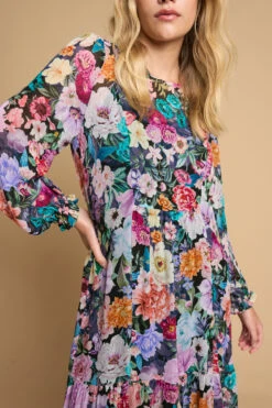 Georgette Print Dress -Blue Illusion 6A GEORGETTEPRINTDRESS5264