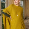 Chartreuse Ribbed Merino Poncho -Blue Illusion 6B 23.04.21.Blue .Illusion8720edit c1f0a298 836f 4025 817b b2424872110f