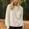 Cable Knit Diamante Jumper