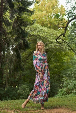 Georgette Print Dress -Blue Illusion 6B 23.04.21.Blue .Illusion9720edit