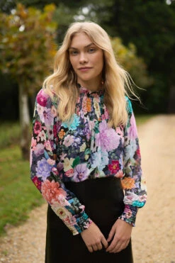 Shirred Georgette Blouse