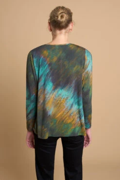 Long Sleeve Jersey Top -Blue Illusion 6B HIGHNECKJERSEYTOP8232