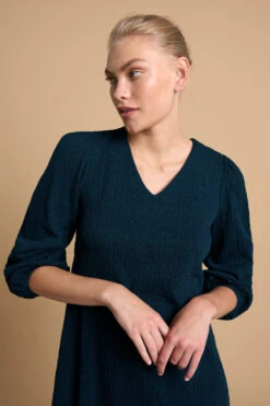 Jersey Swing Hem Dress -Blue Illusion 6B JERSEYSWINGHEMDRESS7928