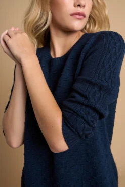 Wool Popcorn Jumper 13 Wool Popcorn Jumper -Blue Illusion 6T MERINOWOOLPOPCORNJUMPER7416