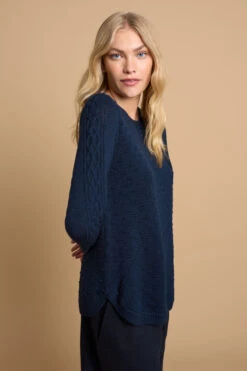 Wool Popcorn Jumper 12 Wool Popcorn Jumper -Blue Illusion 6T MERINOWOOLPOPCORNJUMPER7428