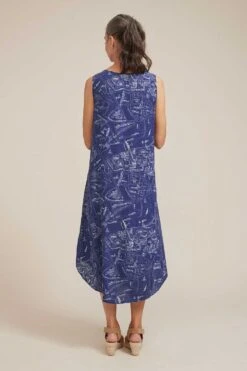 Map Of Arles Midi Dress 8 Map Of Arles Midi Dress -Blue Illusion 76966RNP.0787A