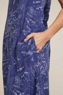 Map Of Arles Midi Dress 9 Map Of Arles Midi Dress -Blue Illusion 76966RNP.0787D