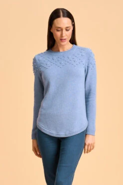 Hand Embroidered Wool Jumper