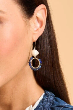 Pearl Drop Earrings -Blue Illusion 7A PEARLDROPEARRING 2525 crop