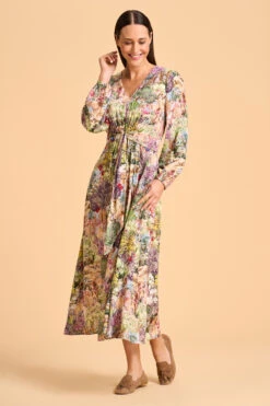 Printed Maxi Dress -Blue Illusion 7A PRINTEDMAXIDRESS 2217