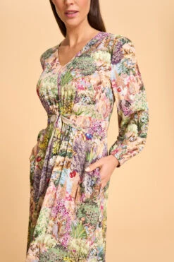 Printed Maxi Dress -Blue Illusion 7A PRINTEDMAXIDRESS 2261