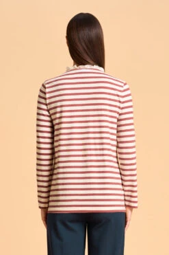 Ruffle Trim Henley T-Shirt 11 Ruffle Trim Henley T-Shirt -Blue Illusion 7A RUFFLETRIMHENLEYTSHIRT 2443