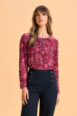 Button Detail Blouse 11 Button Detail Blouse -Blue Illusion 7B BUTTONDETAILBLOUSE 0324