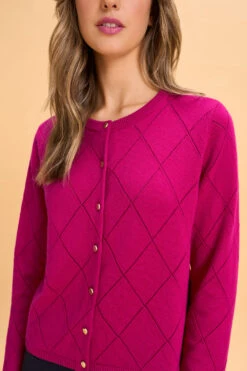 Diamond Knit Cardigan -Blue Illusion 7B DIAMONDKNITCARDIGAN 0905