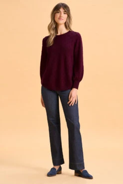 Merino Wool Balloon Sleeve Jumper 11 Merino Wool Balloon Sleeve Jumper -Blue Illusion 7B MERINOWOOLBALLOONSLEEVEJUMPER 0654