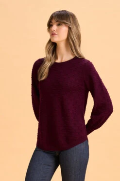 Merino Wool Balloon Sleeve Jumper 12 Merino Wool Balloon Sleeve Jumper -Blue Illusion 7B MERINOWOOLBALLOONSLEEVEJUMPER 0667