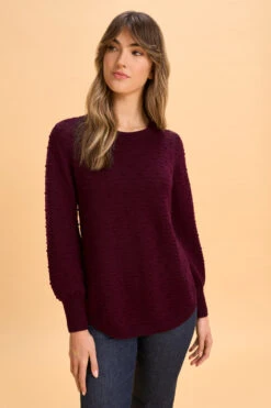 Merino Wool Balloon Sleeve Jumper 13 Merino Wool Balloon Sleeve Jumper -Blue Illusion 7B MERINOWOOLBALLOONSLEEVEJUMPER 0689