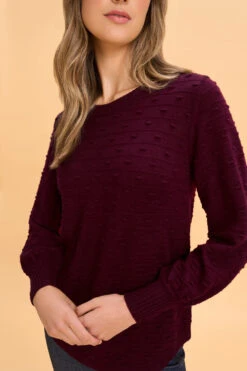 Merino Wool Balloon Sleeve Jumper 15 Merino Wool Balloon Sleeve Jumper -Blue Illusion 7B MERINOWOOLBALLOONSLEEVEJUMPER 0696