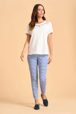 Embellished Cotton T-Shirt -Blue Illusion 8A EMBELLISHEDCOTTONT SHIRT 821