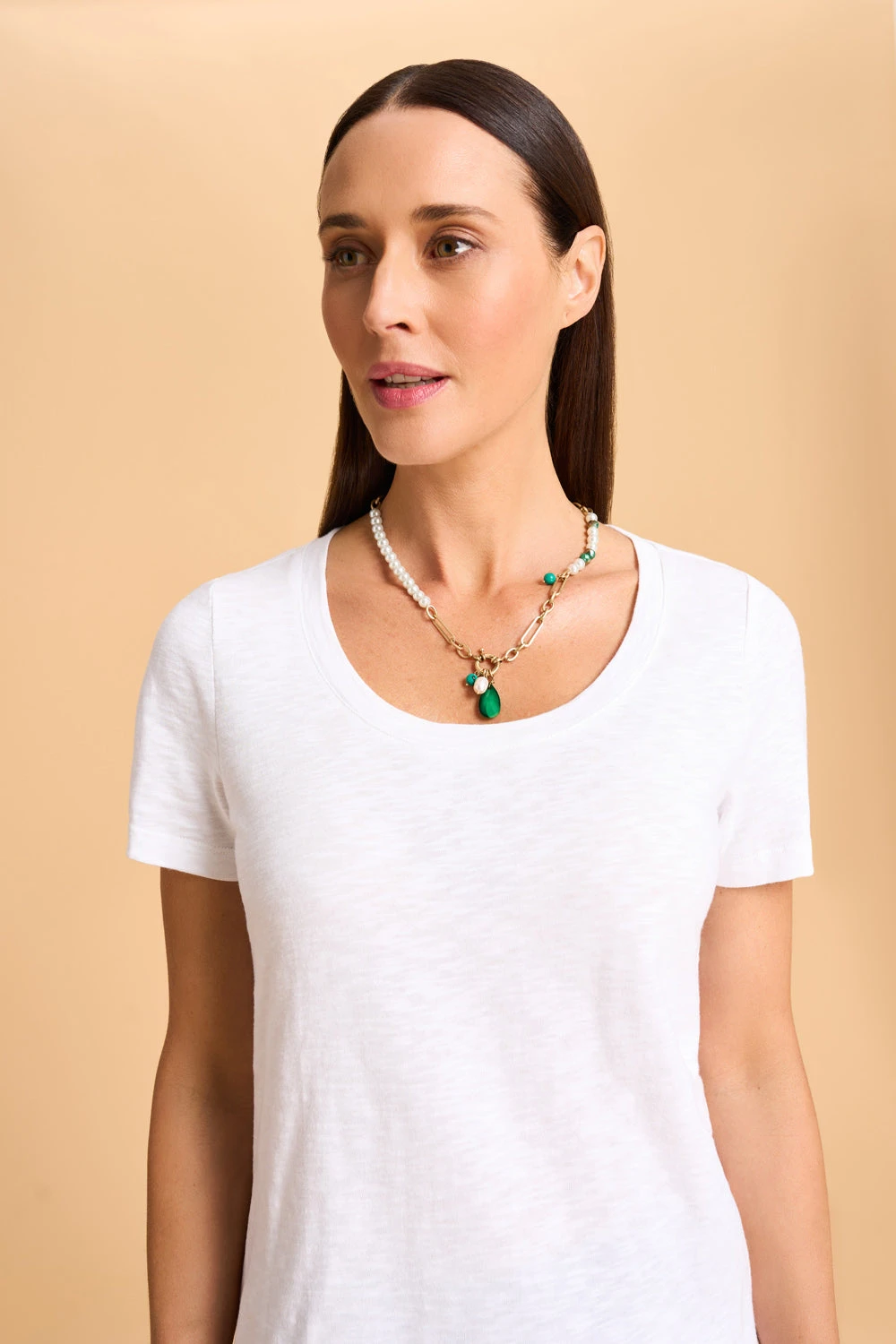 Pearl Charm Necklace 4 Pearl Charm Necklace - Image 2