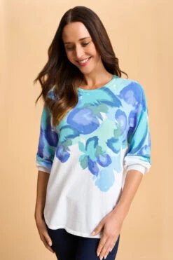 Printed Cotton Knit 13 Printed Cotton Knit -Blue Illusion 8A PRINTEDCOTTONKNIT 542