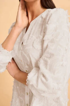 Embroidered Floral Blouse -Blue Illusion 8B EMBROIDEREDFLORALBLOUSE 1411