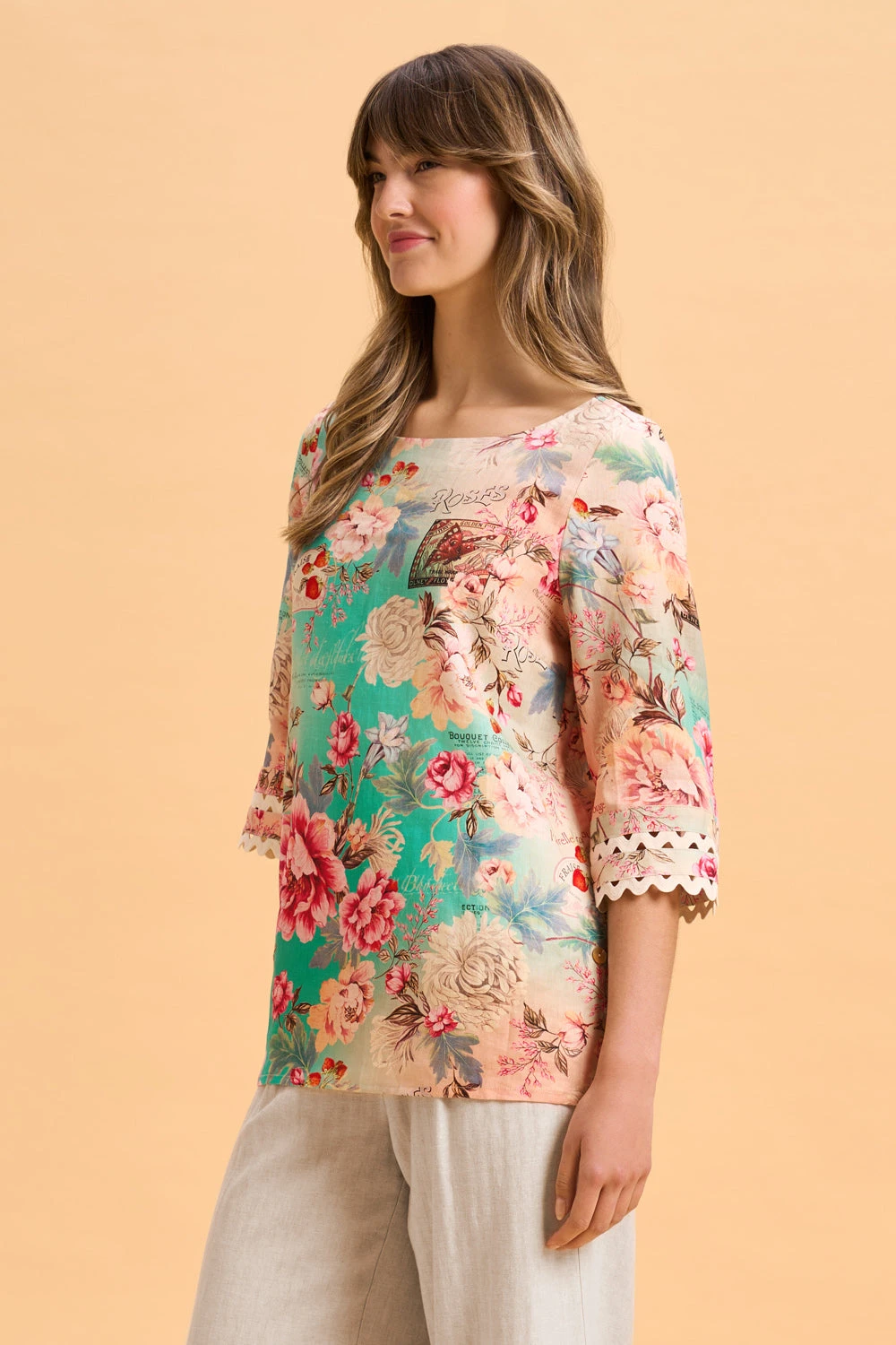 Linen Cuff Detail Top 7 Linen Cuff Detail Top - Image 5