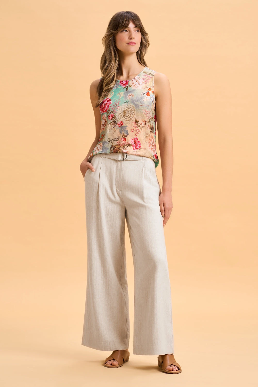 Linen Jersey Printed Cami 5 Linen Jersey Printed Cami - Image 3