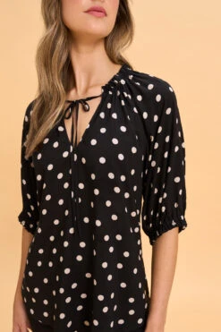 Neck Tie Blouse -Blue Illusion 8O NECKTIEBLOUSE 1382