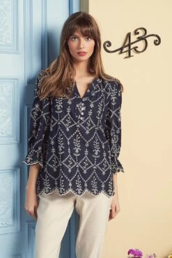 Cotton Broderie Kaftan