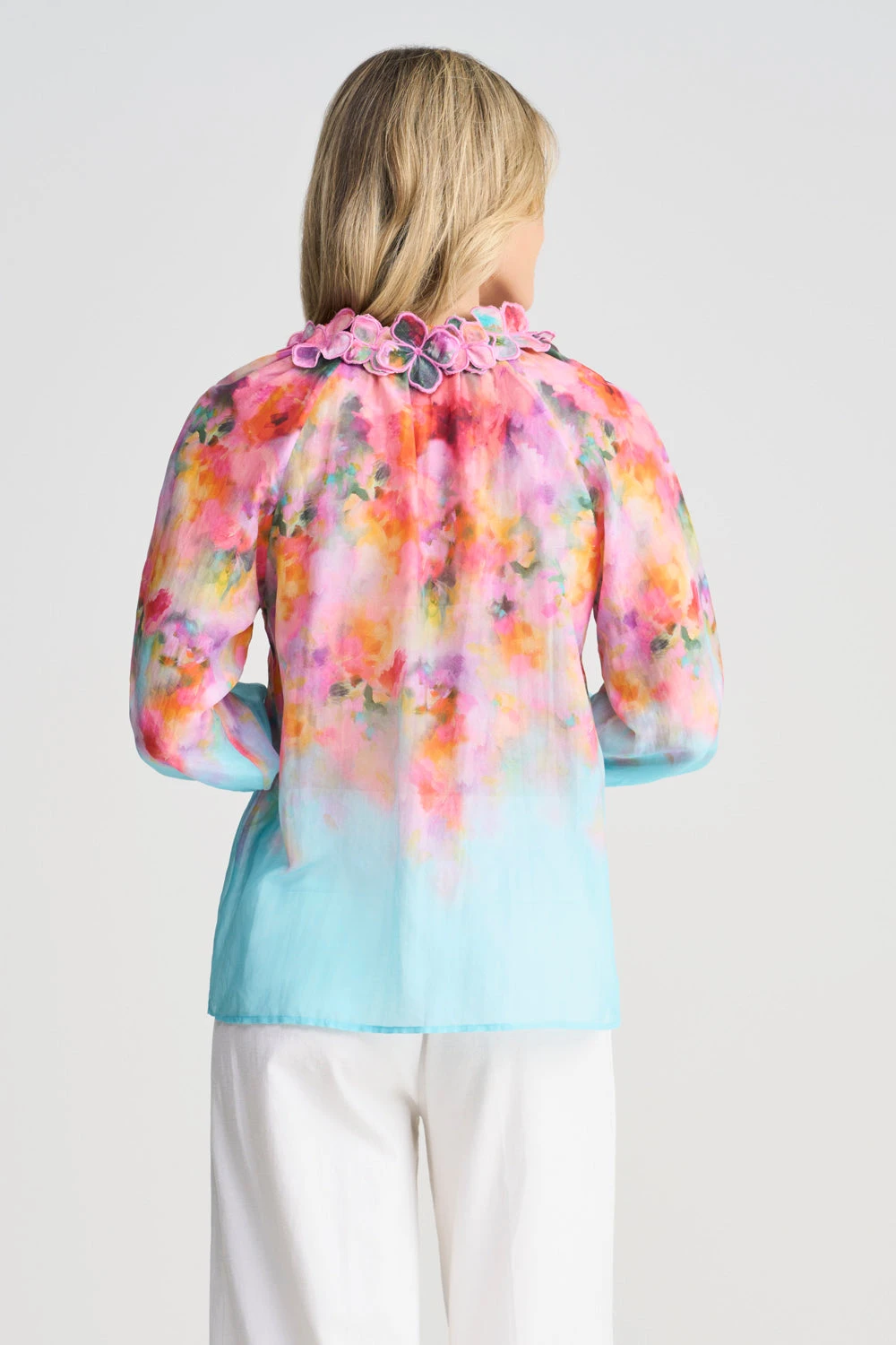 Cotton Silk Printed Blouse 6 Cotton Silk Printed Blouse - Image 4