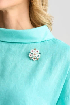 Flower Cluster Brooch -Blue Illusion 9A FLOWERCLUSTERBROOCH 1076