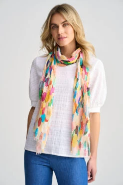 Paint Stroke Rainbow Scarf 7 Paint Stroke Rainbow Scarf -Blue Illusion 9A PAINTSTROKERAINBOWSCARF 1986