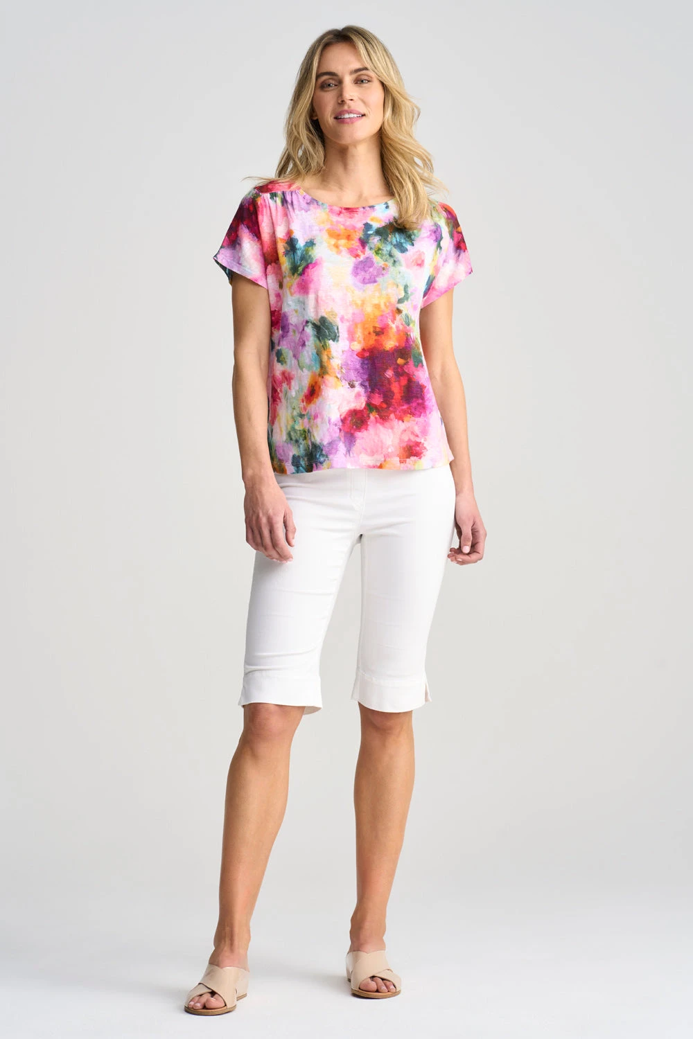 Printed Linen T-Shirt 4 Printed Linen T-Shirt - Image 2