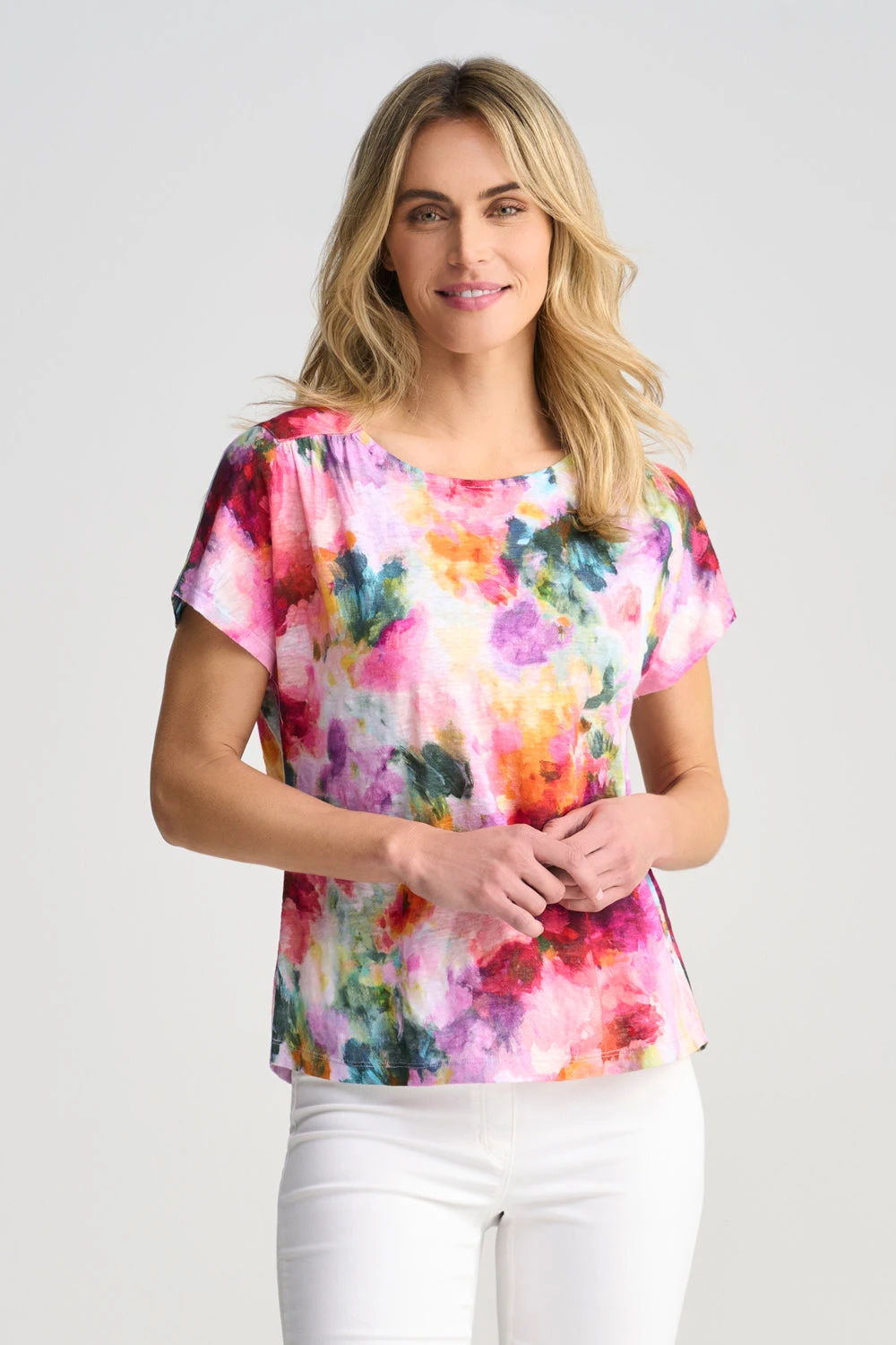 Printed Linen T-Shirt 3 Printed Linen T-Shirt