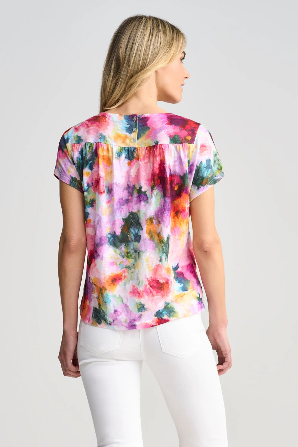 Printed Linen T-Shirt 6 Printed Linen T-Shirt - Image 4