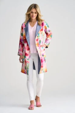 Reversible Linen Coat -Blue Illusion 9A REVERSIBLELINENCOAT 1229