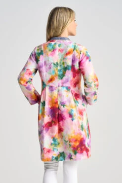 Reversible Linen Coat -Blue Illusion 9A REVERSIBLELINENCOAT 1276