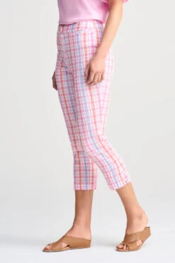 Gingham Capri Pant -Blue Illusion 9A SEERSUCKERCHECKPANT 0284