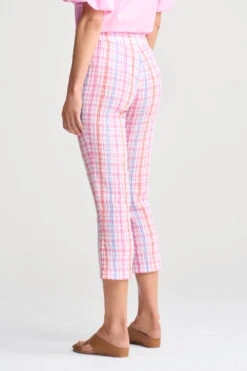 Gingham Capri Pant -Blue Illusion 9A SEERSUCKERCHECKPANT 0294