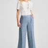 Twill Hemp Linen Pant -Blue Illusion 9A TWILLHEMPLINENPANT 0881