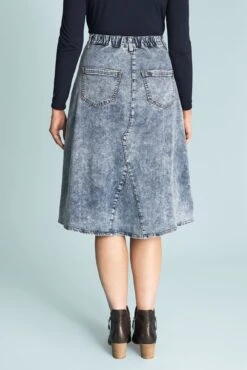 A-Line Denim Skirt -Blue Illusion ALINEDENIMSKIRT3302edit