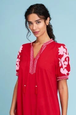 Applique Tiered Dress -Blue Illusion APPLIQUETIEREDDRESS1007edit