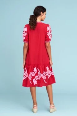 Applique Tiered Dress -Blue Illusion APPLIQUETIEREDDRESS1009edit